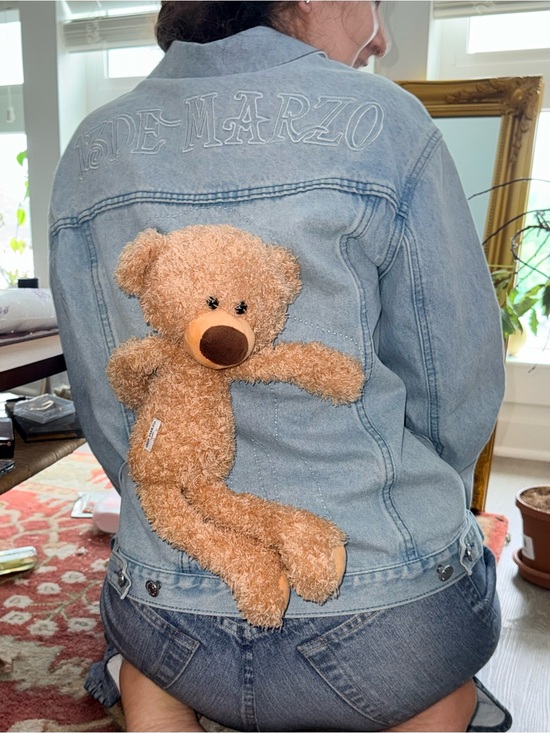 13DE Marzo Jackets & Blazers - 13DE MARZO teddy bear denim jacket